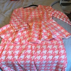 Peplum blouse and skirt set